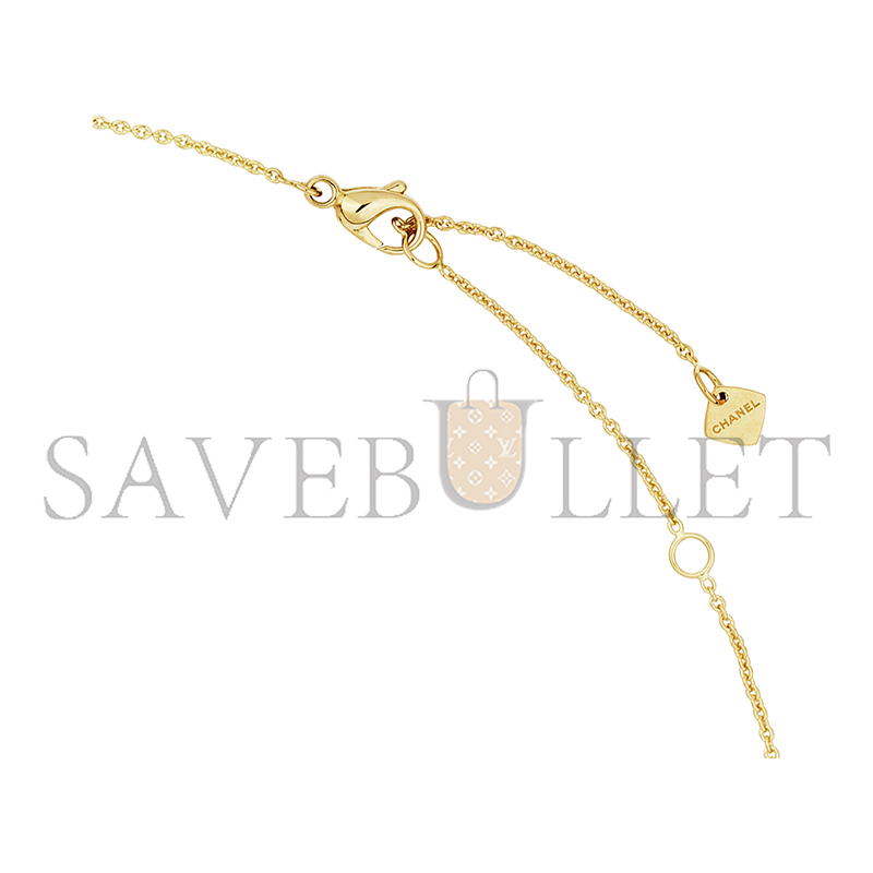 CHANEL COCO CRUSH NECKLACEQUILTED MOTIF, 18K YELLOW GOLD J12305